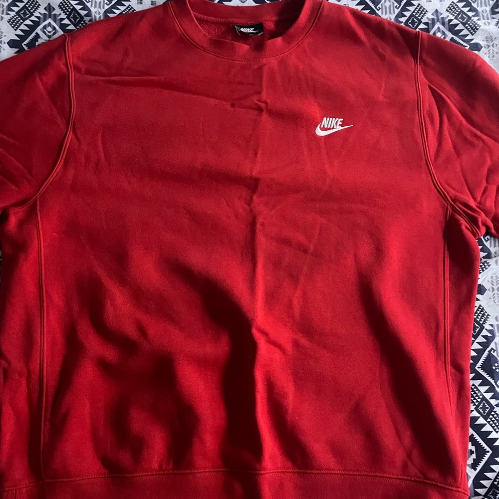 Nike red hoodie red color large size